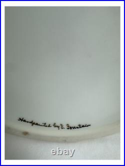 Hand Painted Gold Trimmed Ceramic Vase -Signed E. Fountain