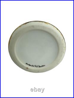 Hand Painted Gold Trimmed Ceramic Vase -Signed E. Fountain