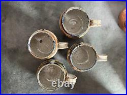 Handmade Art Pottery Ceramic Jim Lauer Glazed Blue Brown Drip Mug Coffee Cup (4)