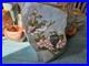 Handmade Ceramic Art Pottery Planter Birds Flowers Glossy Drainage Hole