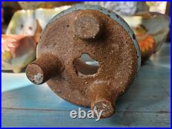 Handmade Ceramic Art Pottery Planter Butterfly Glossy Blue Brown Drainage Hole