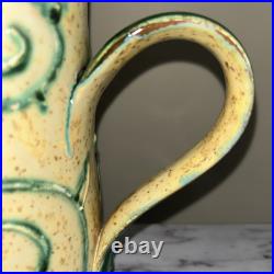 Handmade Decorative Large Art Pottery Pitcher By Danko in Bulgaria