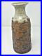 Handmade Stoneware Clay Unique Tan and Brown 12 Pottery Vase Signed