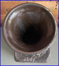 Handmade Tall Vintage Purple Gray Stoneware Vase Ceramic Art Pottery Handmade Tall Vintage Purple Gray Stoneware Vase Ceramic Art Pottery