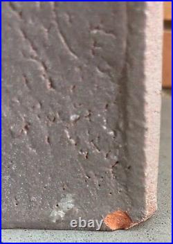 Handmade Tall Vintage Purple Gray Stoneware Vase Ceramic Art Pottery