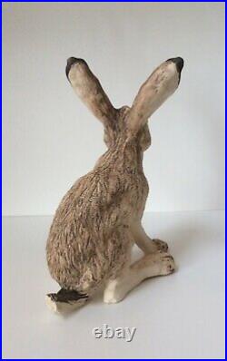 Hare Stoneware Sculpture, original handmade art. Pottery/ceramic