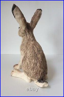 Hare Stoneware Sculpture, original handmade art. Pottery/ceramic