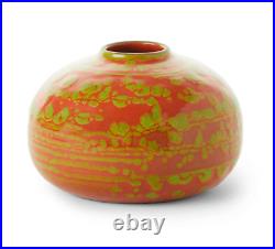 Heath Ceramics Bulb Vase 131, RARE Seasonal Mars Orange/Green Glaze! 3.5 x 5