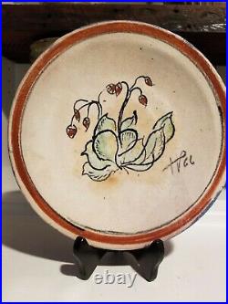 Henry Varnum Poor Studio pottery Ceramic Plate Artist Signed RARE