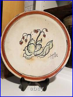 Henry Varnum Poor Studio pottery Ceramic Plate Artist Signed RARE