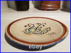 Henry Varnum Poor Studio pottery Ceramic Plate Artist Signed RARE