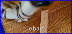 High Quality Art Pottery Ceramic Glazed Hand Painted Tiger Figure Statue 28 Inch