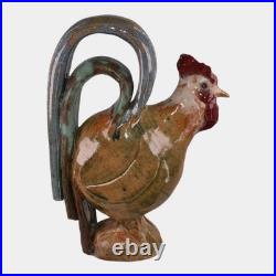 Hog Hill North Carolina Folk Art Pottery Ceramic Rooster Statue