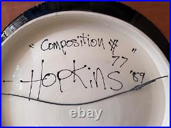 Hopkins 1989 Ceramic Wall Art Pottery 22 inch diameter Composition #77