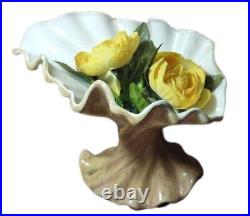 Houde & Barnes Vintage Ceramic Pottery Art Craft Twisted Style 6 Vase