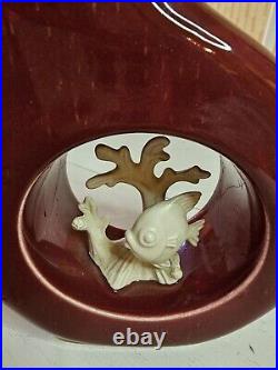 Howard Pierce California pottery vase Angel fish
