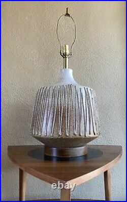 Huge 1960s Art Pottery Ceramic Lamp David Cressey California Mid Century Modern