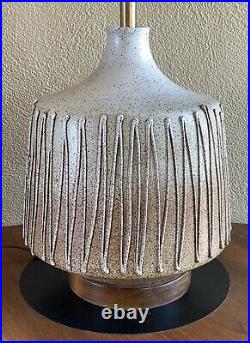 Huge 1960s Art Pottery Ceramic Lamp David Cressey California Mid Century Modern