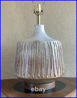 Huge 1960s Art Pottery Ceramic Lamp David Cressey California Mid Century Modern