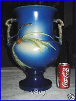 Huge! Antique Roseville Pinecone Trophy Art Pottery Flower Statue Vase Mint