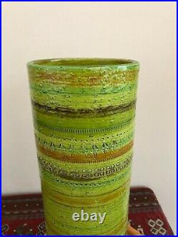Huge Bitossi Rosenthal Netter Vase Ceramic Chartreuse with Label Stunning