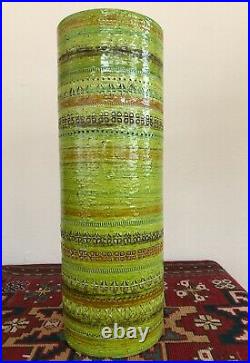 Huge Bitossi Rosenthal Netter Vase Ceramic Chartreuse with Label Stunning