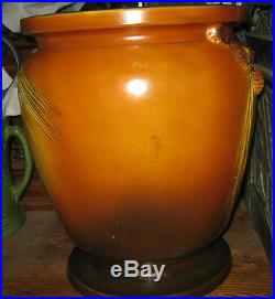 Huge & Rare! Antique Roseville # 776-14 Pinecone Sand Jar Art Pottery Vase