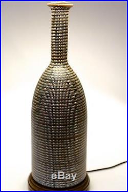 Hyalyn Basketry Ceramic Pottery Lamp Mid-century Modern/arts & Crafts Vtg