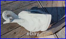 ITALIAN WHITE ELEPHANT vtg ceramic art pottery wall display shelf sculpture tusk