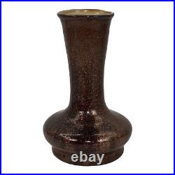 Indian Hills Colorado 1950s Vintage Art Pottery Pyrite Glaze Brown Ceramic Vase