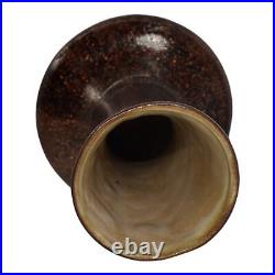 Indian Hills Colorado 1950s Vintage Art Pottery Pyrite Glaze Brown Ceramic Vase