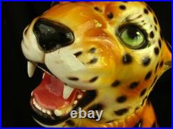 Intrada Cheetah Cub Handpainted Ceramic Made In Italy
