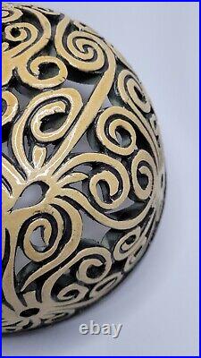 Intricate Handmade Native Art Pottery from Borneo Ceramic Wall Sconce Sculpture