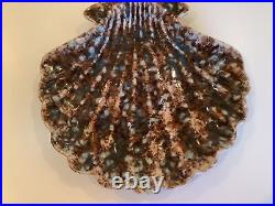 Irma Ca Art Pottery Signed Glazed Speckled Large Seashell WOW