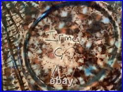 Irma Ca Art Pottery Signed Glazed Speckled Large Seashell WOW