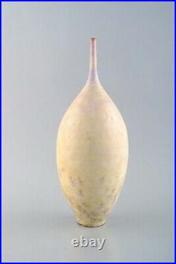 Isak Isaksson, Swedish potter. Large narrow necked unique vase, app. 2010