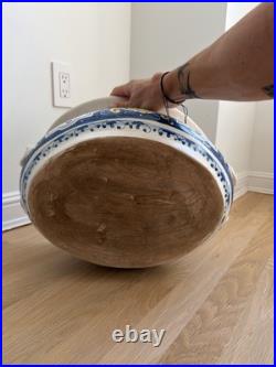 Italian Hand Painted Pot From Tuscany 7 Inches Tall By 15 Wide
