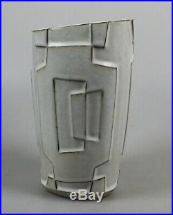 Jaap Ravelli 1950s modernist vase, Dutch Midcentury art pottery
