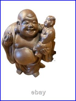 Japanese Bizan Art Pottery Ceramic Hotai Sculpture Antique- Marked