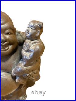 Japanese Bizan Art Pottery Ceramic Hotai Sculpture Antique- Marked