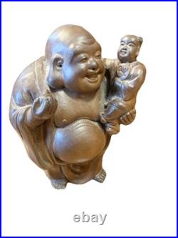 Japanese Bizan Art Pottery Ceramic Hotai Sculpture Antique- Marked