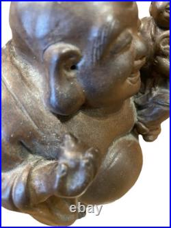 Japanese Bizan Art Pottery Ceramic Hotai Sculpture Antique- Marked