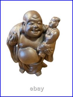 Japanese Bizan Art Pottery Ceramic Hotai Sculpture Antique- Marked