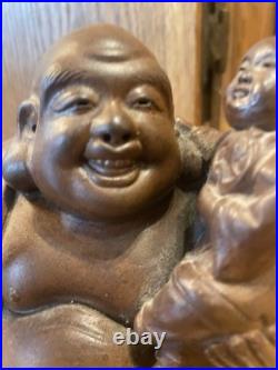Japanese Bizan Art Pottery Ceramic Hotai Sculpture Antique- Marked
