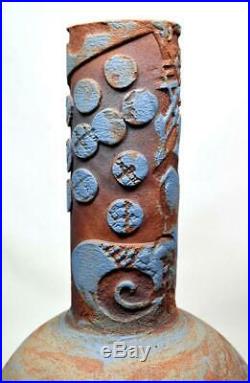 Joan Carrillo Art Pottery Vase c1990 Major Spanish Contemporary Ceramic Artist