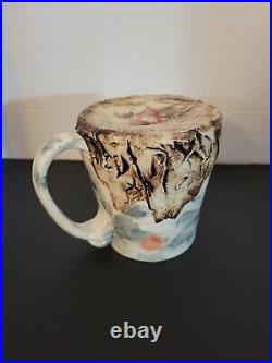 Joel Cherrico Mountain Mug Pottery Stoneware Handmade Ceramic Kickwheel Art