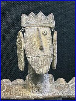 John Maltby Bird King with Earrings Ceramic Sculpture Studio Pottery