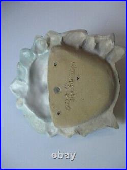 Joyce Schleiniger Sculpture Ceramic Art Pottery Planter Head Wall Pocket Eyes