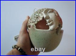 Joyce Schleiniger Sculpture Ceramic Art Pottery Planter Pot Modernist Face Small