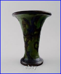 Kähler, Denmark, glazed stoneware vase, trumpet-shaped